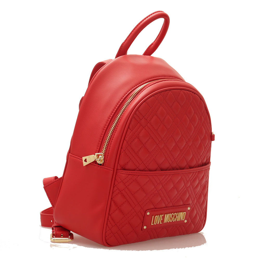 Zaino Donna LOVE MOSCHINO linea Metal Chain Rosso con Catena