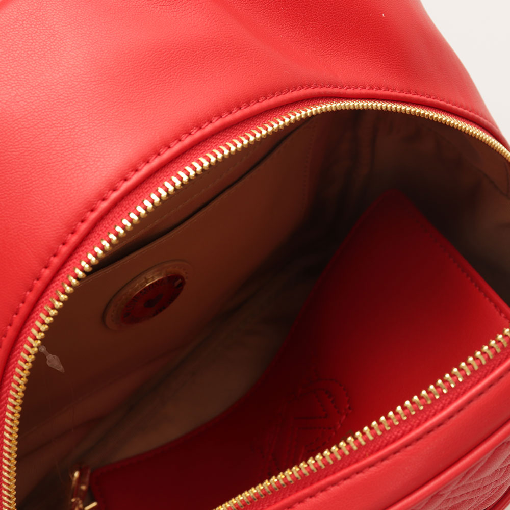 Zaino Donna LOVE MOSCHINO linea Metal Chain Rosso con Catena