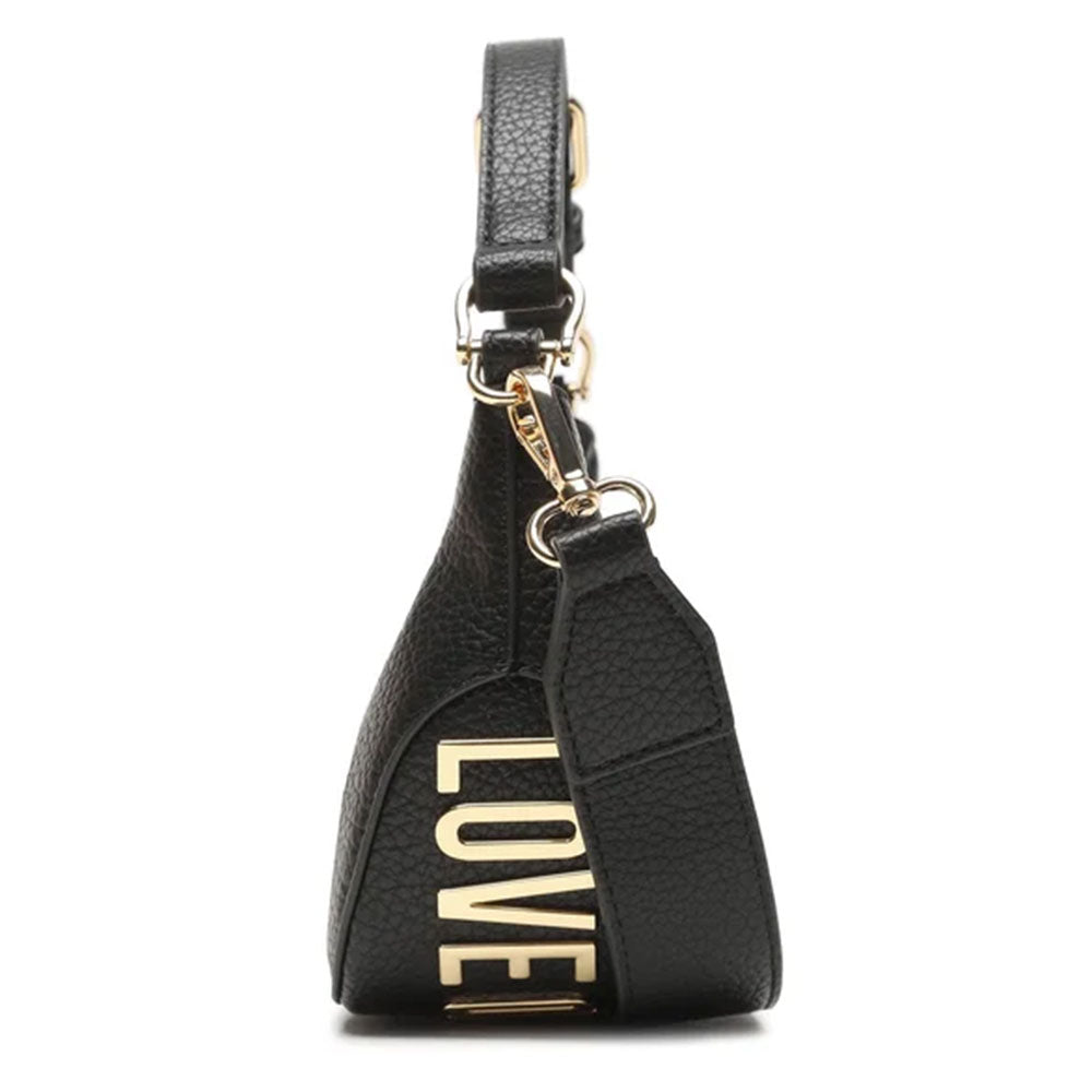 Kleine Hobo-Tasche LOVE MOSCHINO Giant Logo-Linie in Schwarz