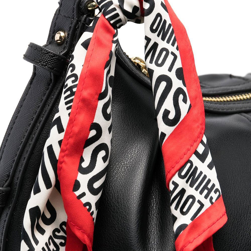 Borsa Donna Hobo a Spalla con Foulard LOVE MOSCHINO linea City Bag colore Nero