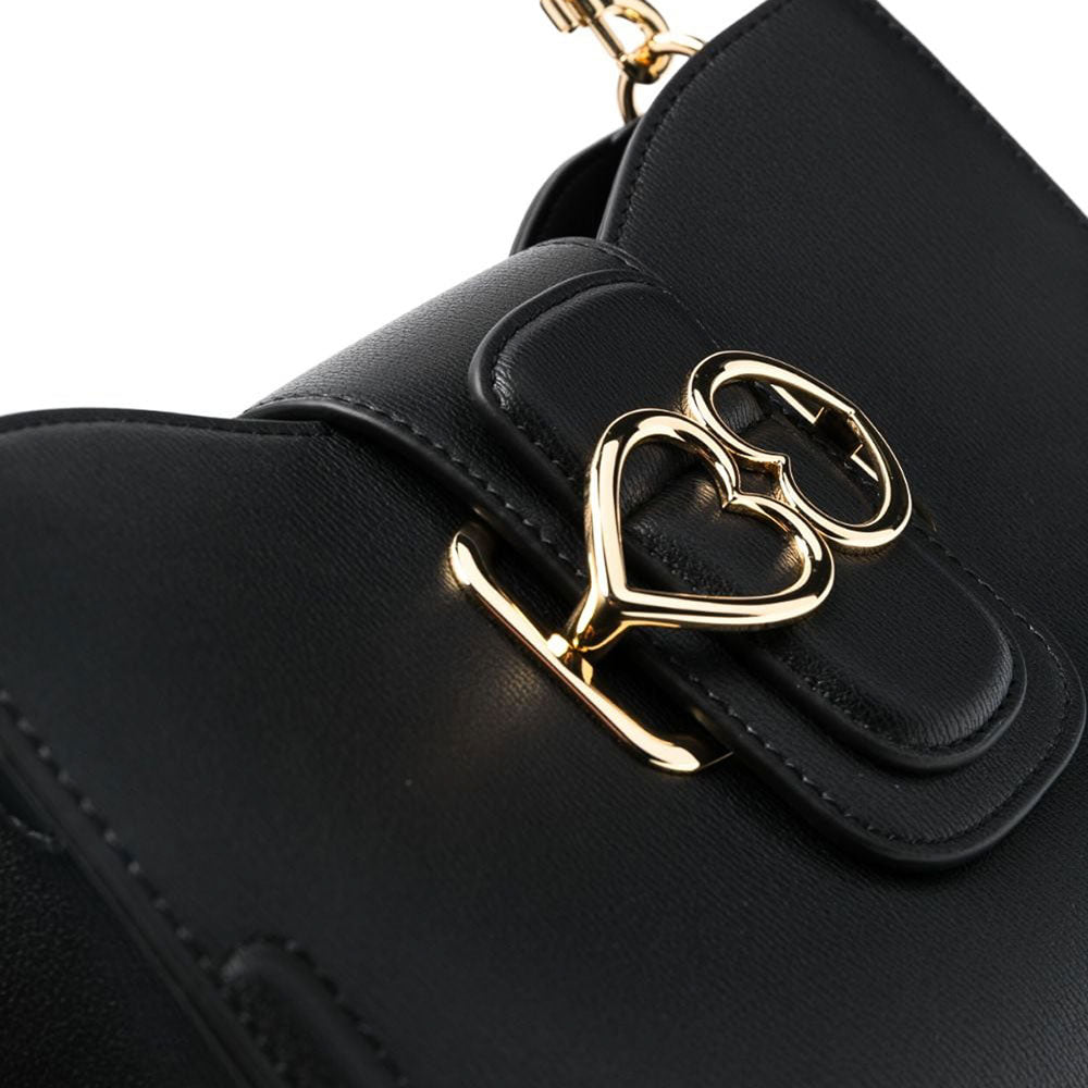 Borsa Donna Hobo LOVE MOSCHINO linea Love Bridge Nera