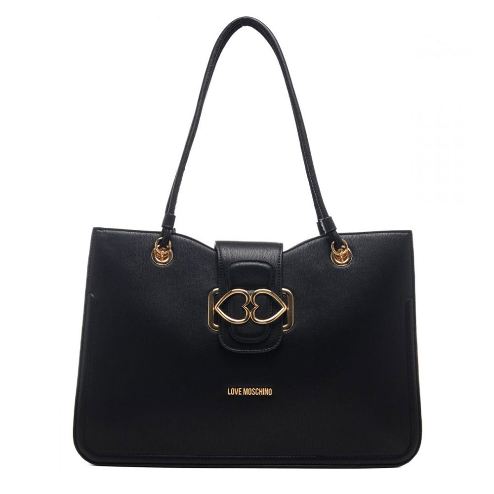 LOVE MOSCHINO Damen-Einkaufstasche Love Bridge Linie Schwarz