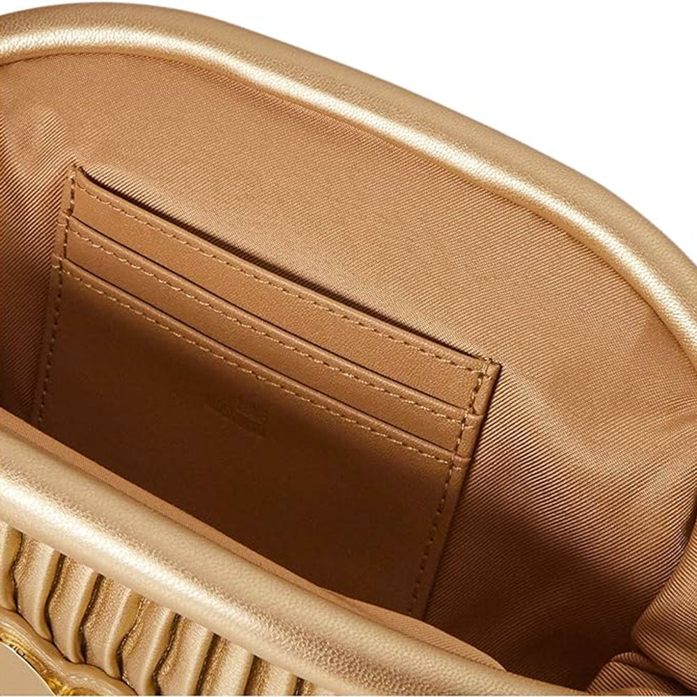 LOVE MOSCHINO PLEATED LINIE
Damen-Clutch mit Schultergurt in Goldfarbe JC4045