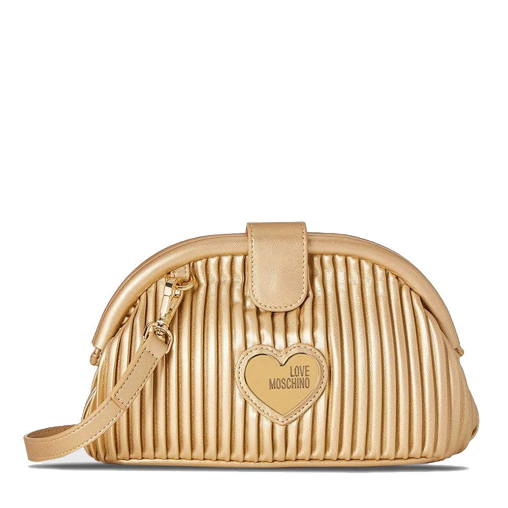 LOVE MOSCHINO PLEATED LINIE
Damen-Clutch mit Schultergurt in Goldfarbe JC4045