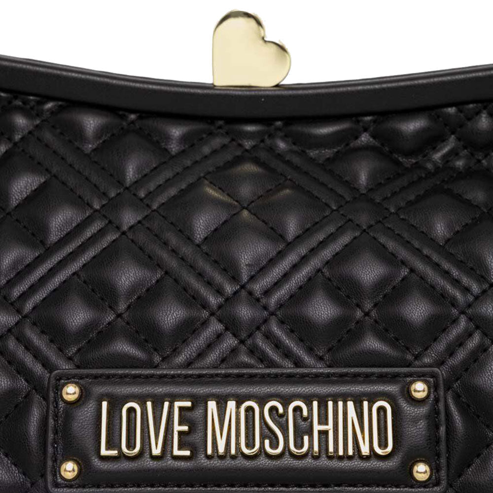 Clutch Donna Trapuntata LOVE MOSCHINO con Chiusura a Cuore colore Nero