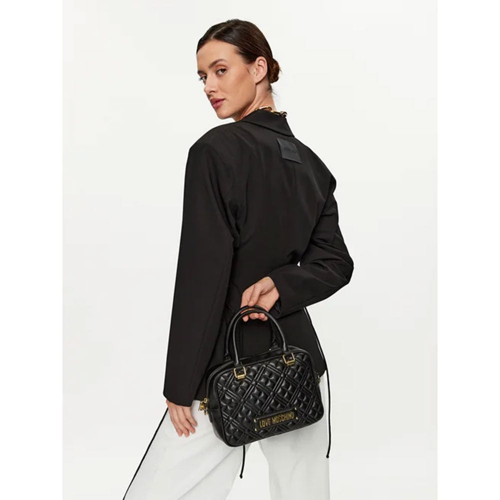 Damenhandtasche LOVE MOSCHINO Quilted-Linie, schwarze Farbe JC4169
