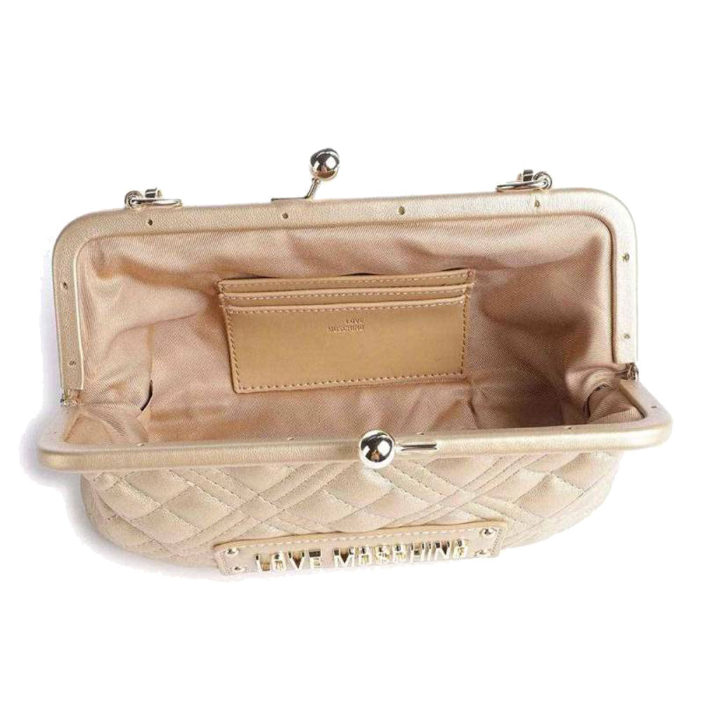 Clutch Donna LOVE MOSCHINO linea Quilted colore Oro JC4252