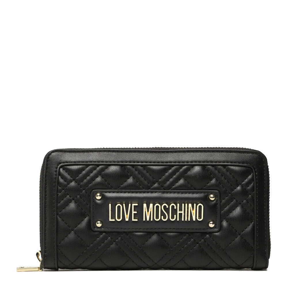 LOVE MOSCHINO QUILTED LINIE
Damen-Geldbörse mit umlaufendem Reißverschluss in Schwarz