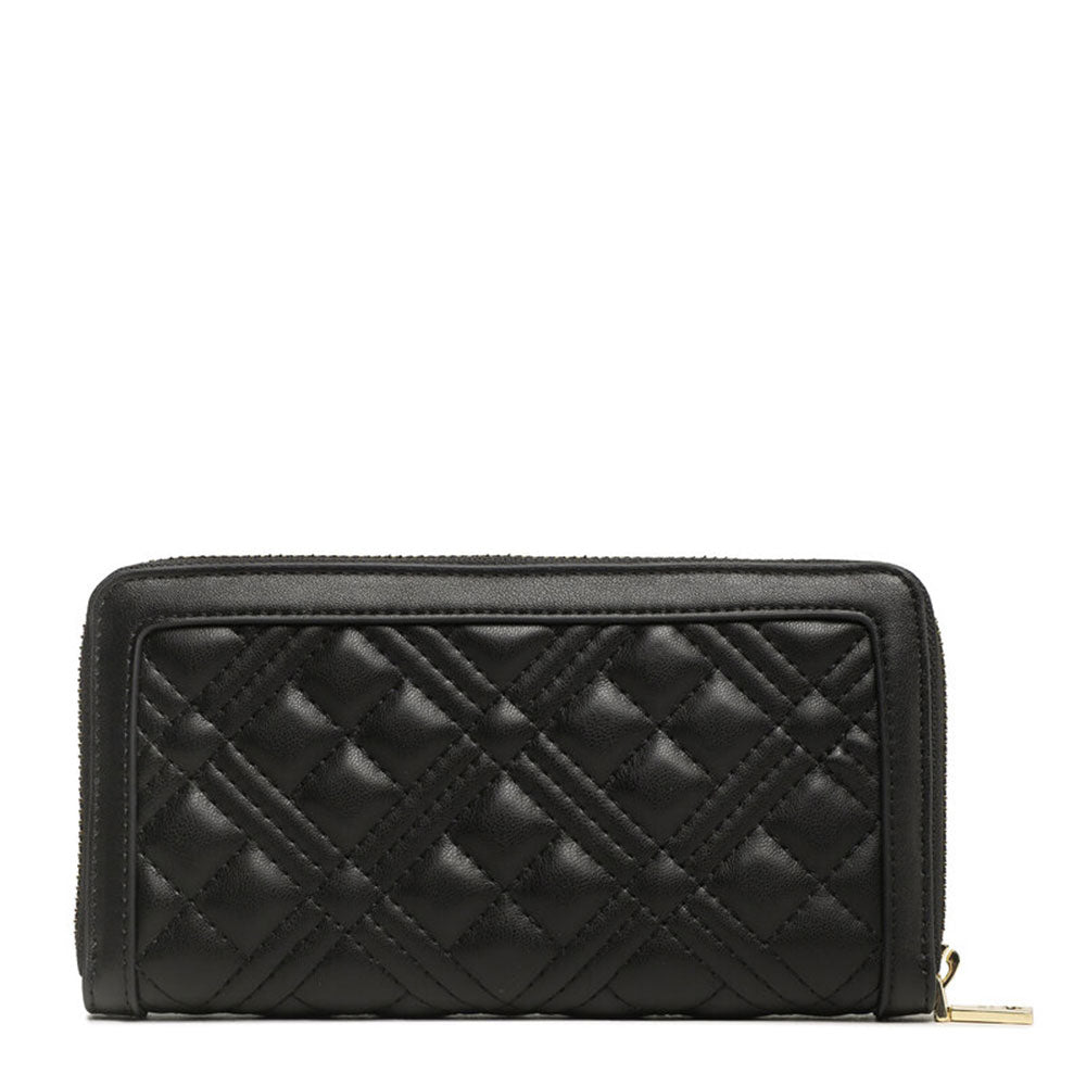 LOVE MOSCHINO QUILTED LINIE
Damen-Geldbörse mit umlaufendem Reißverschluss in Schwarz