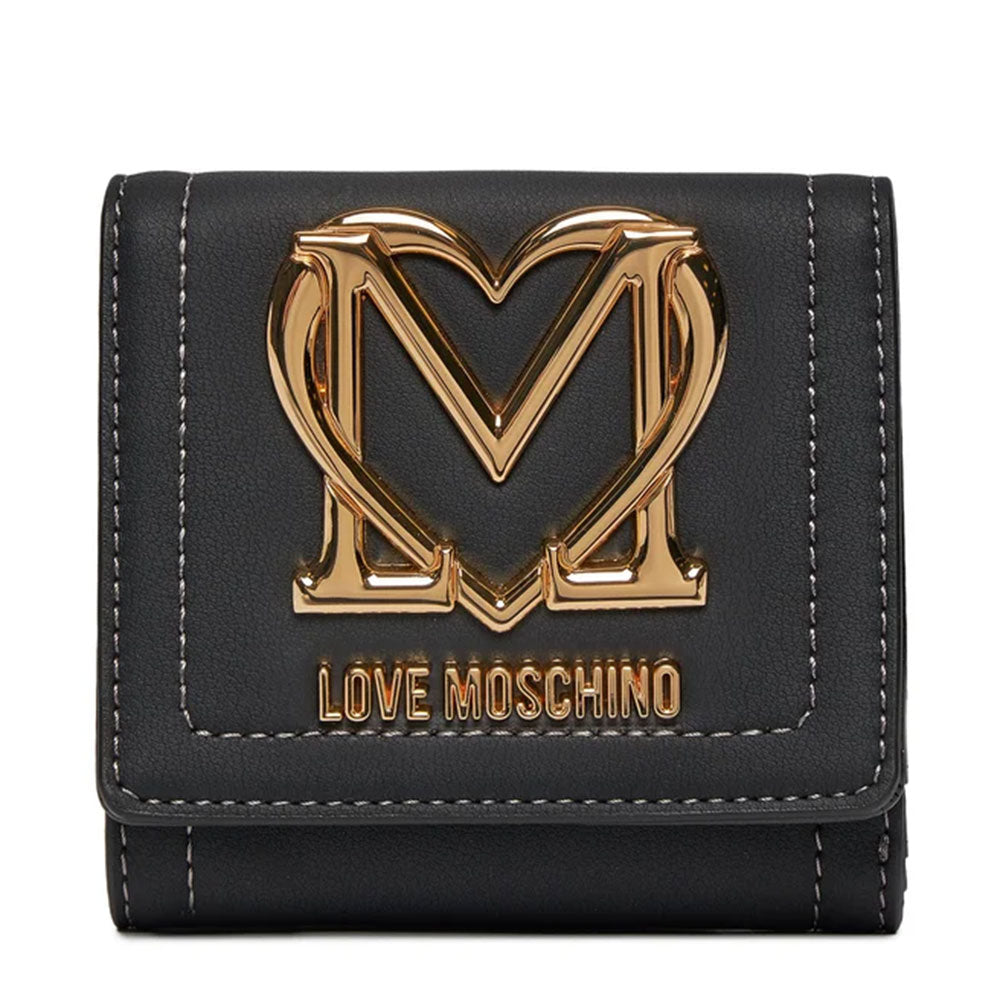 Portafoglio Donna Piccolo con Bottone LOVE MOSCHINO colore Nero