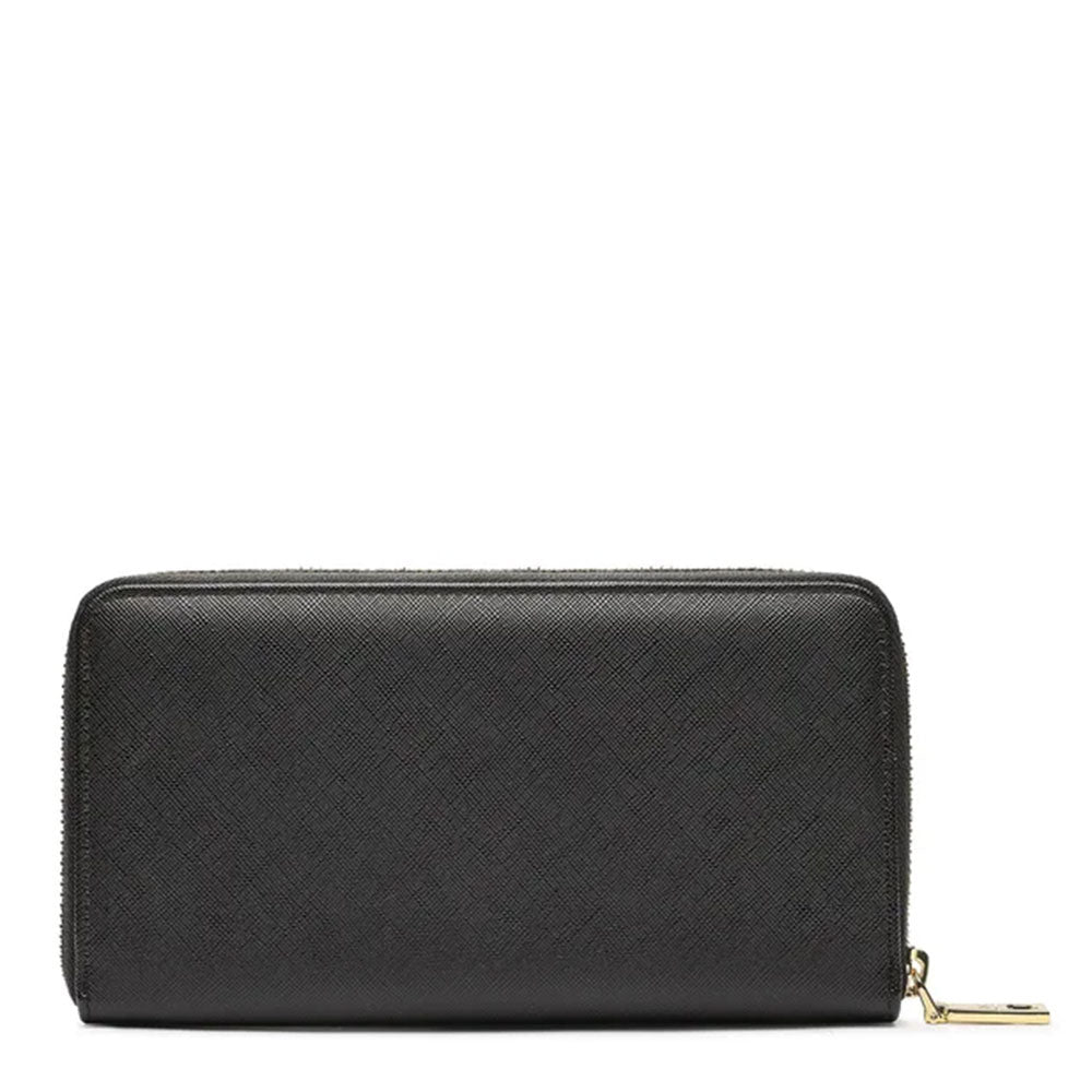 Portafoglio Donna Zip Around LOVE MOSCHINO stampa Saffiano Nera