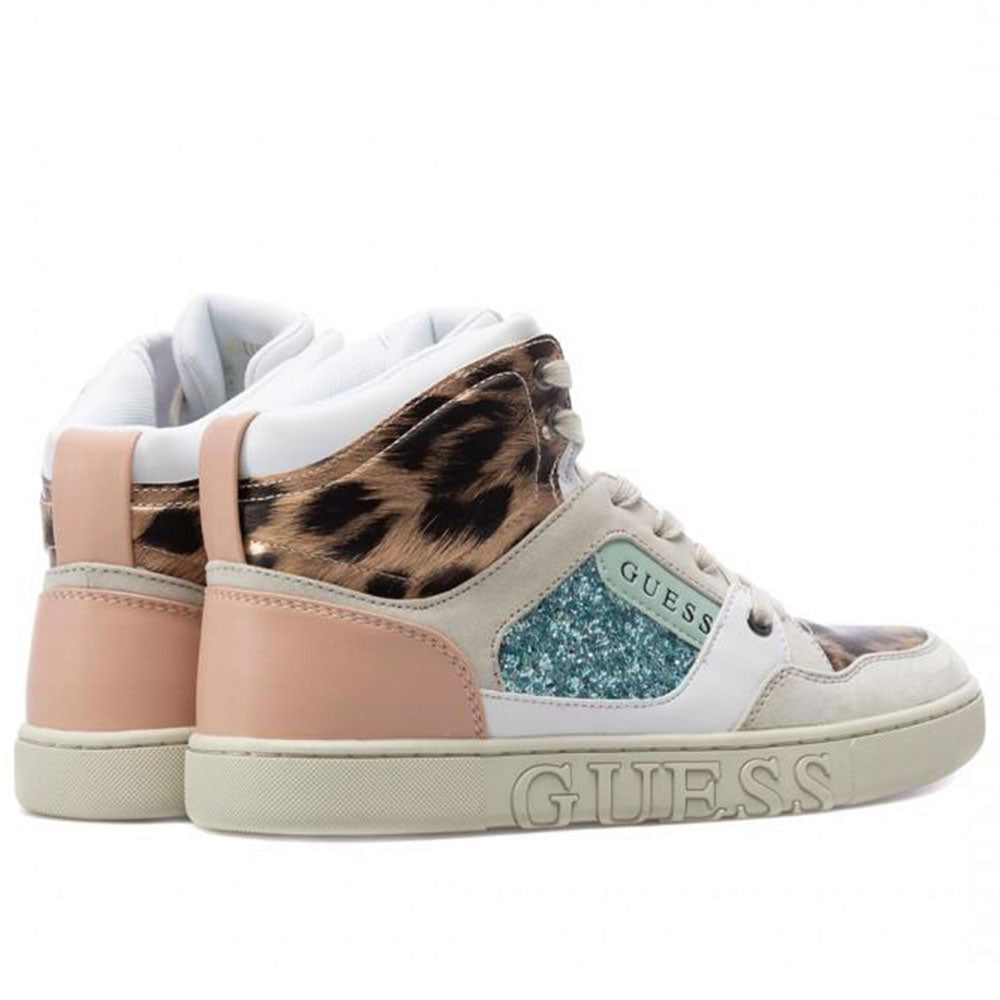 Scarpe Donna GUESS Sneakers Alta Linea Justis Colore White