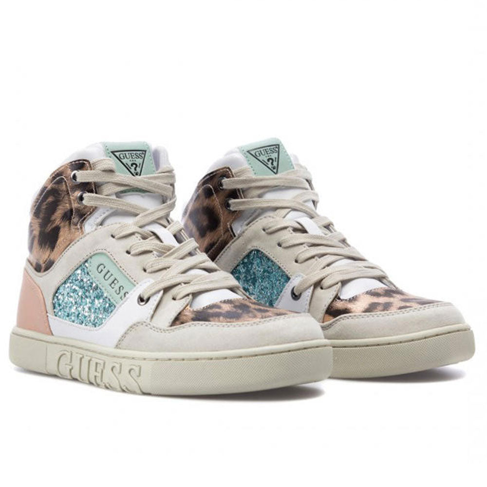 Scarpe Donna GUESS Sneakers Alta Linea Justis Colore White