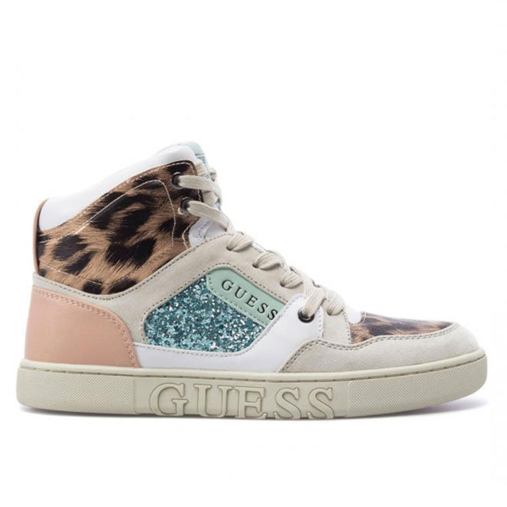 Scarpe Donna GUESS Sneakers Alta Linea Justis Colore White