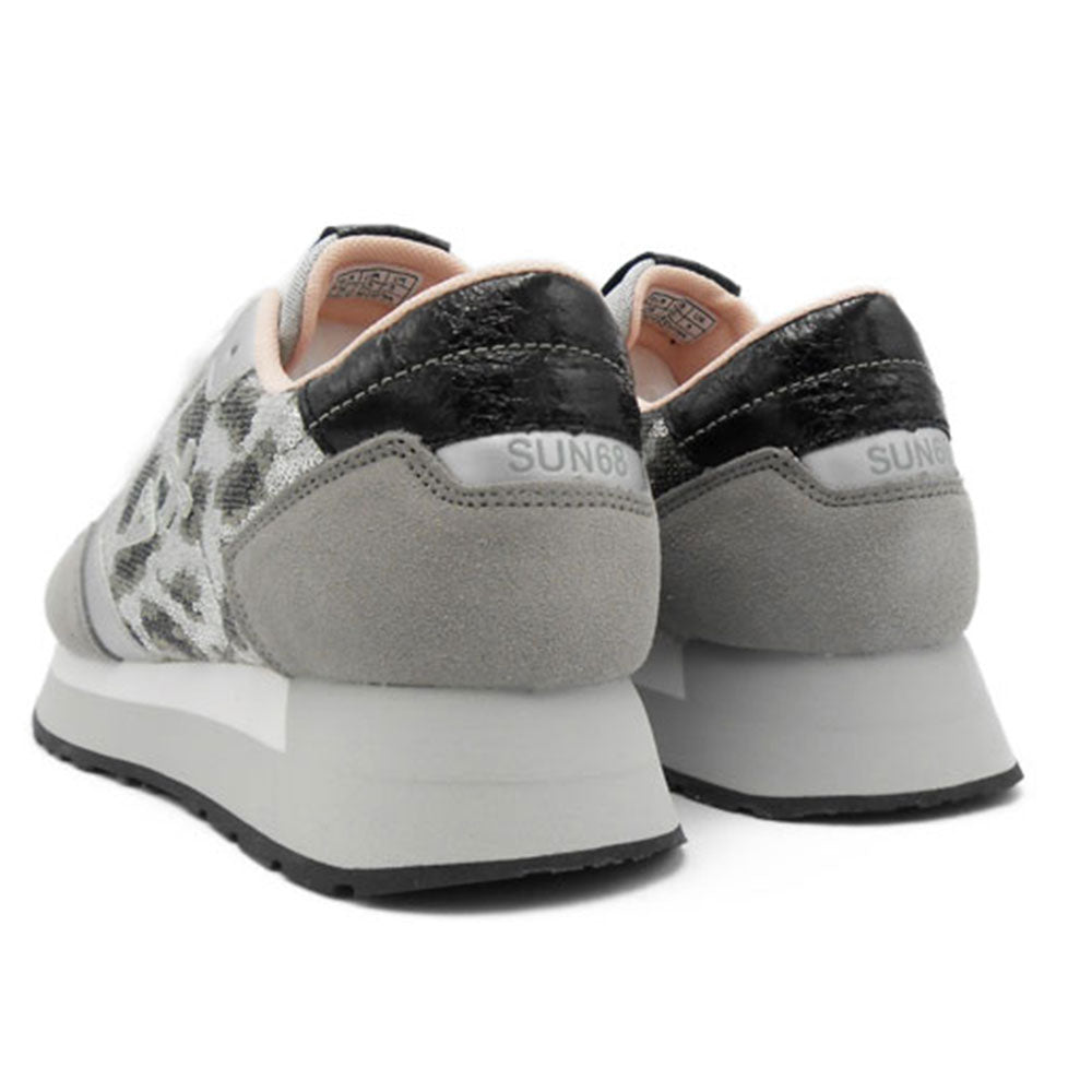 Scarpe Donna Sun68 Sneakers Kelly Paillettes Animal Grigio Scuro