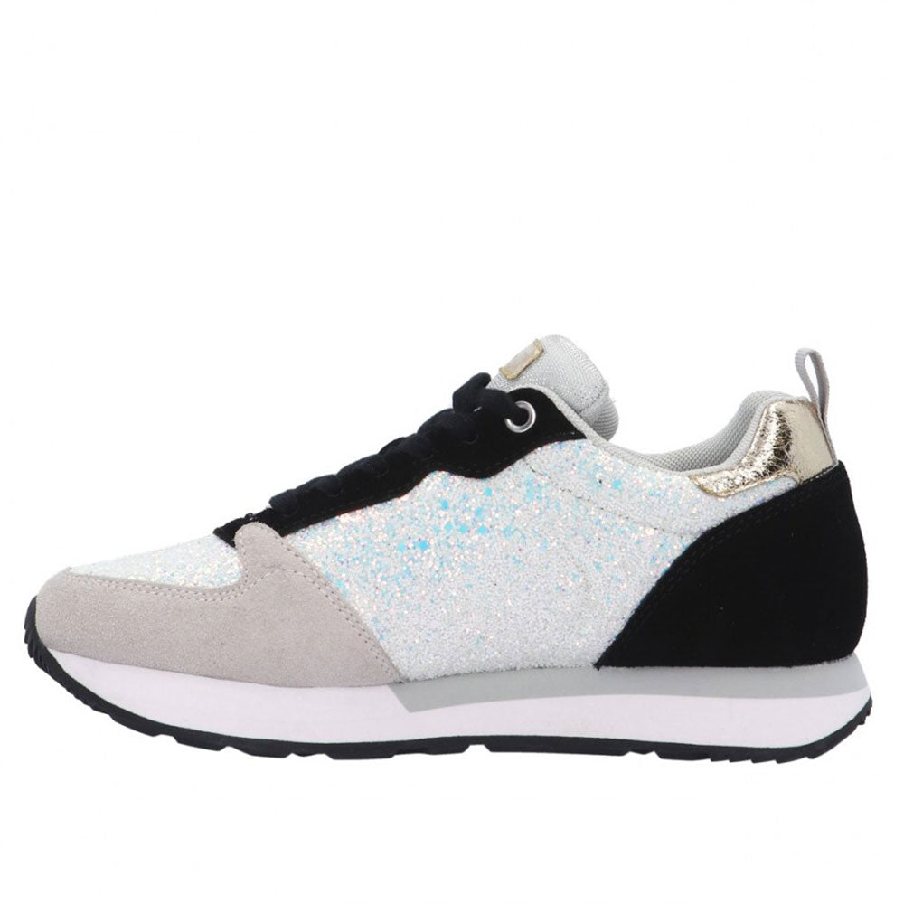 Scarpe Donna Sun68 Sneakers Kelly Glitter Bianco