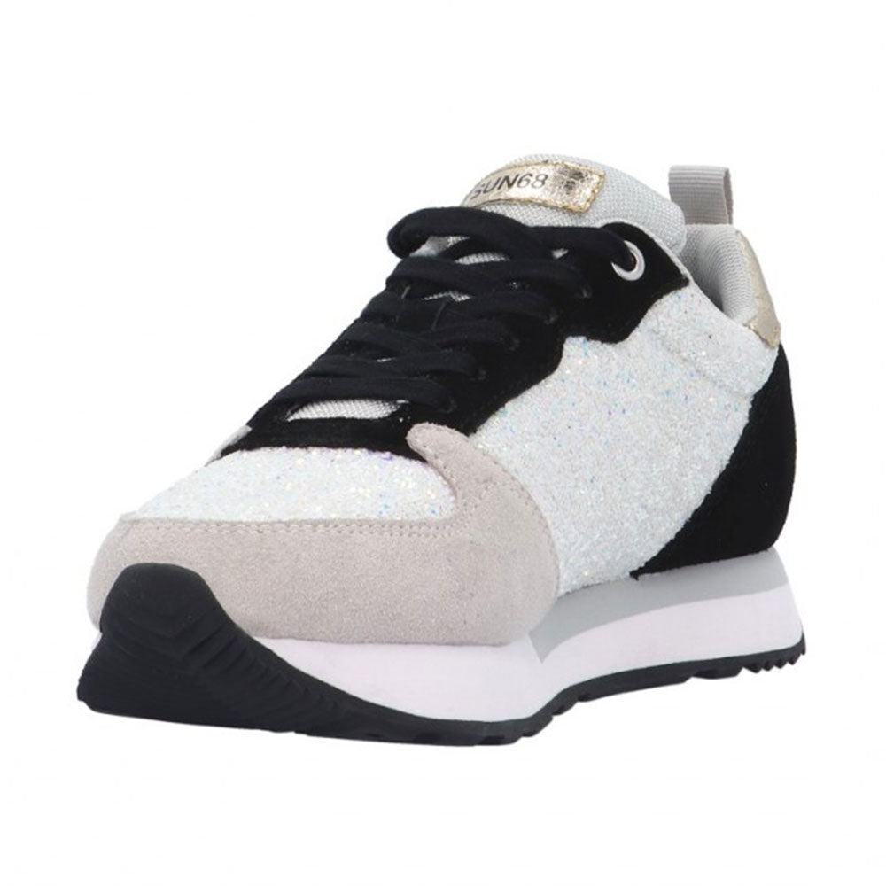 Scarpe Donna Sun68 Sneakers Kelly Glitter Bianco