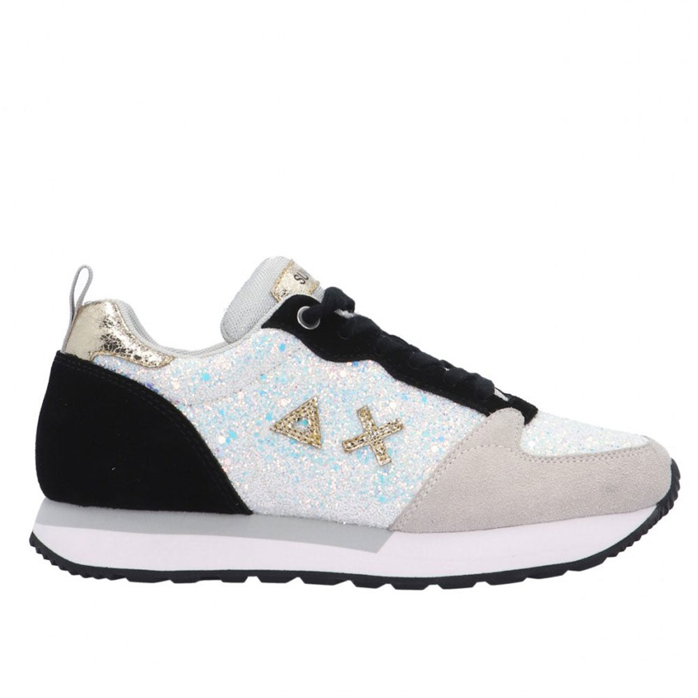 Scarpe Donna Sun68 Sneakers Kelly Glitter Bianco