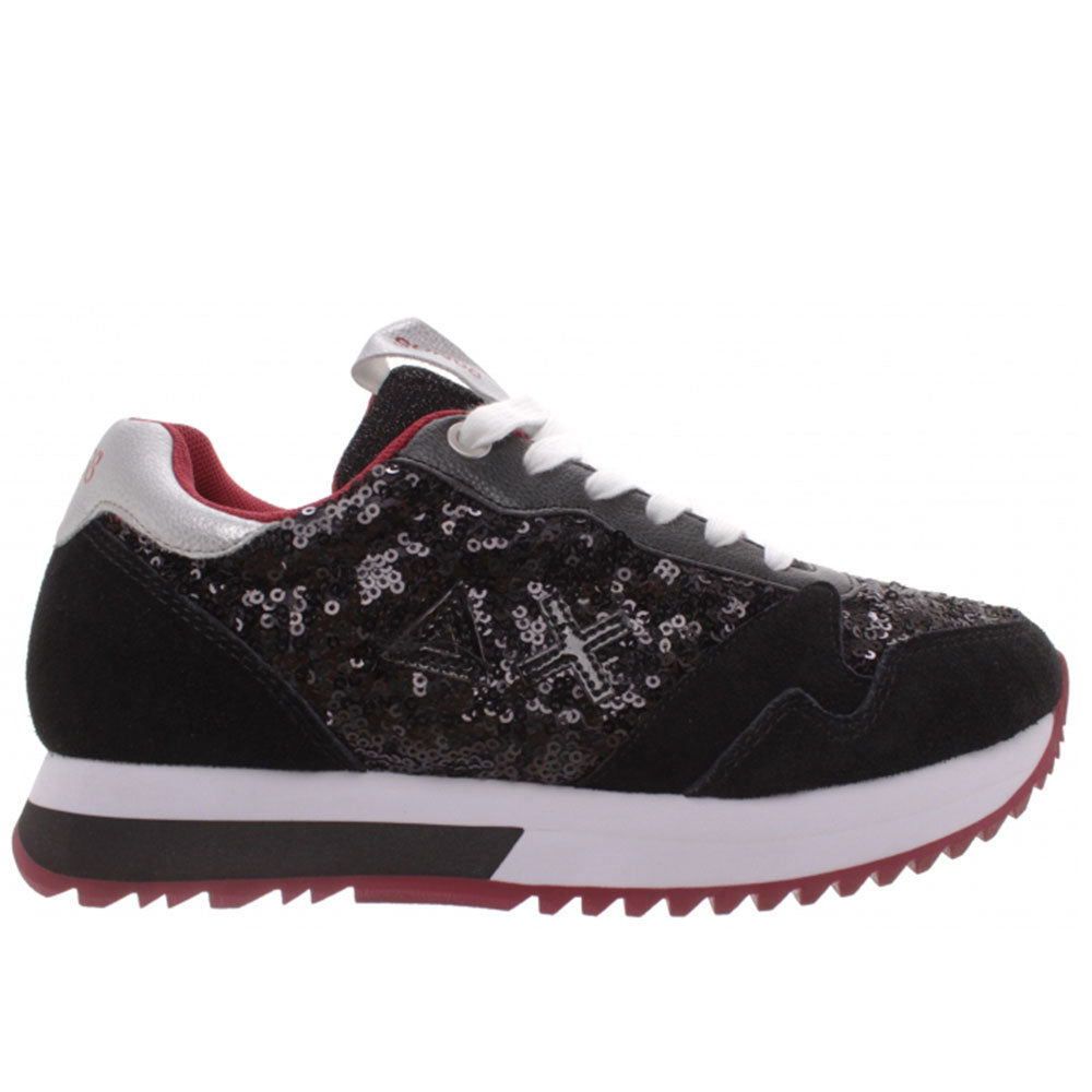 Scarpe Donna Sun68 Sneakers Kelly Solid Paillettes Nero