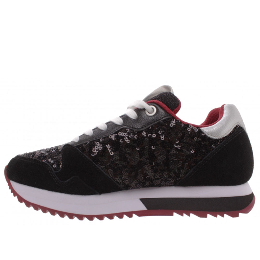 Scarpe Donna Sun68 Sneakers Kelly Solid Paillettes Nero