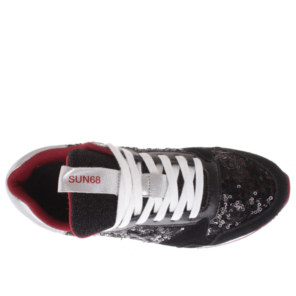 Scarpe Donna Sun68 Sneakers Kelly Solid Paillettes Nero