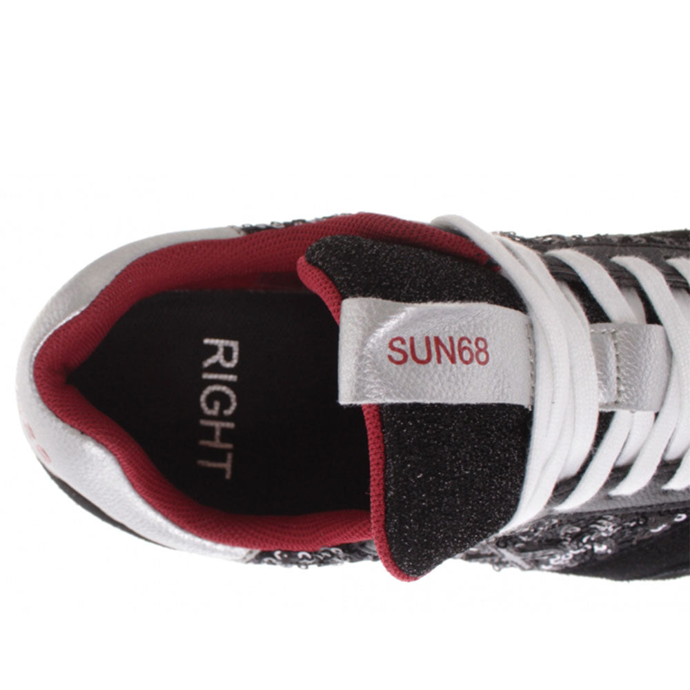 Scarpe Donna Sun68 Sneakers Kelly Solid Paillettes Nero