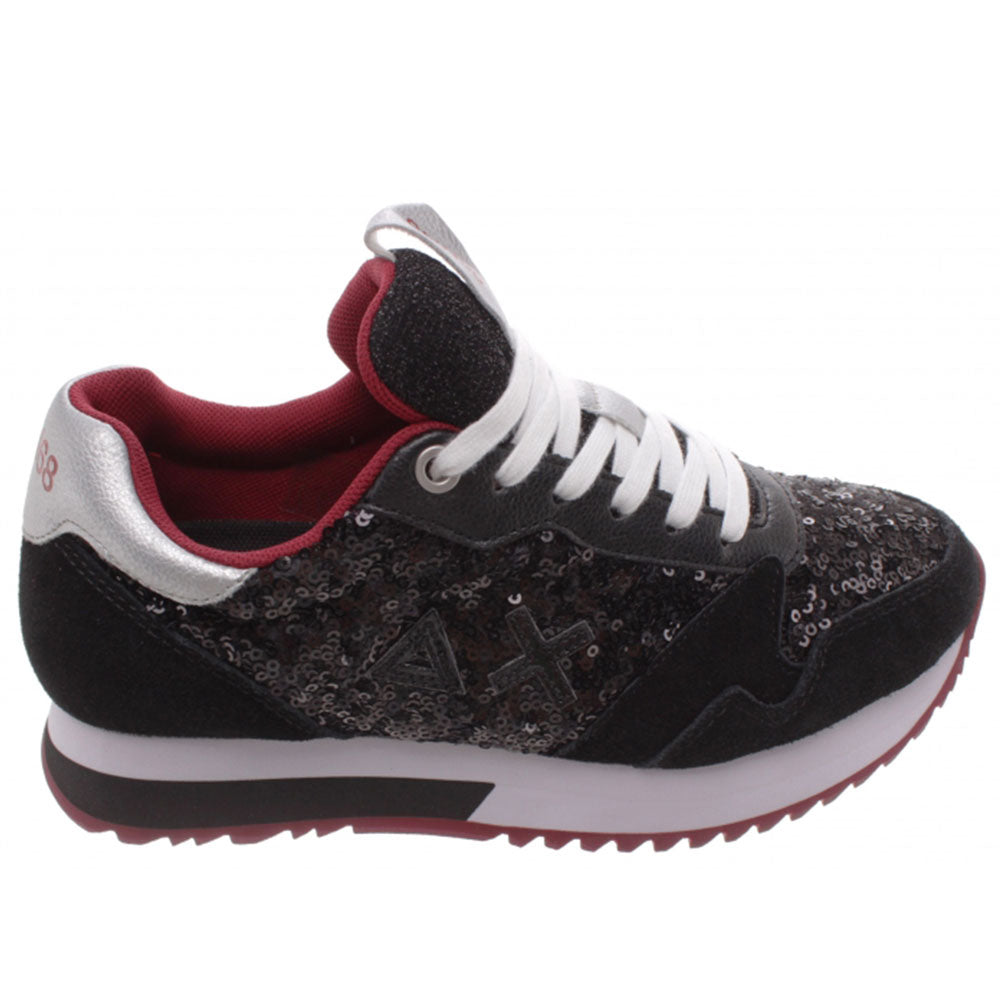 Scarpe Donna Sun68 Sneakers Kelly Solid Paillettes Nero