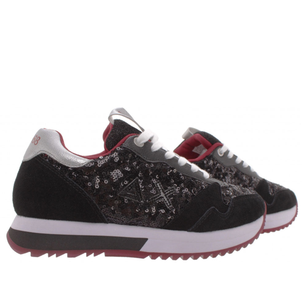 Scarpe Donna Sun68 Sneakers Kelly Solid Paillettes Nero