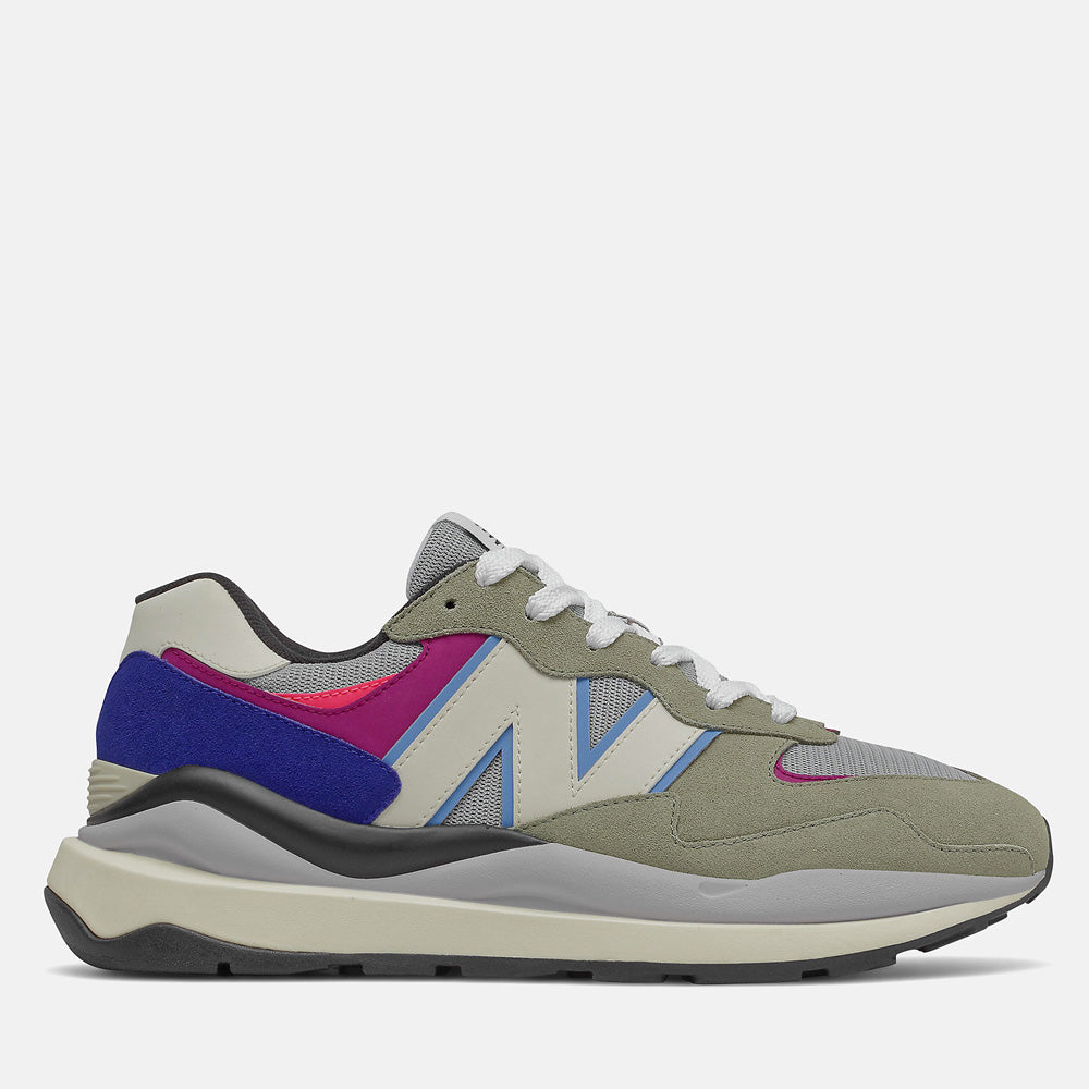 Scarpe Uomo NEW BALANCE Sneakers 5740 in Suede e Mesh colore Grey e Pink Zing