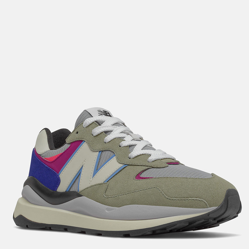 Scarpe Uomo NEW BALANCE Sneakers 5740 in Suede e Mesh colore Grey e Pink Zing
