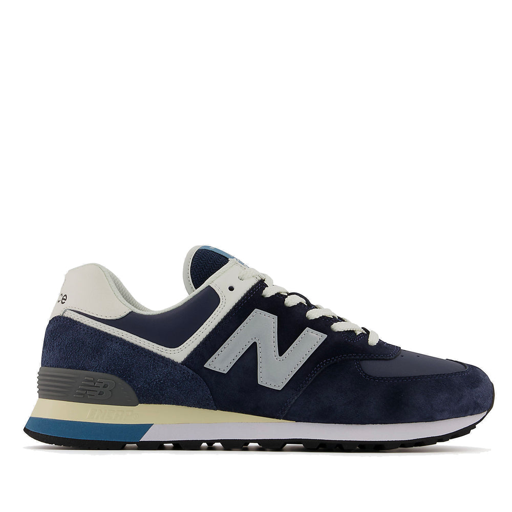 Scarpe Uomo NEW BALANCE Sneakers 574 in Mesh e Suede colore Navy