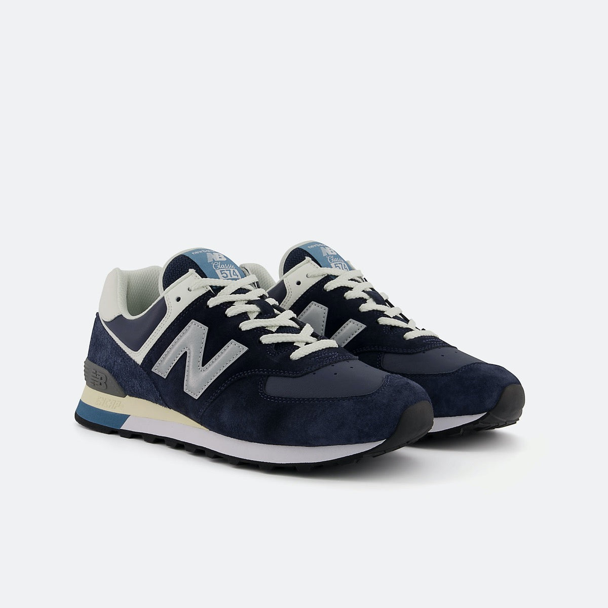 Scarpe Uomo NEW BALANCE Sneakers 574 in Mesh e Suede colore Navy