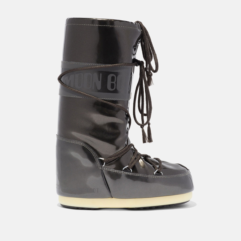 Stivali da Neve Junior MOON BOOT Icon in Vinile Colore Nero