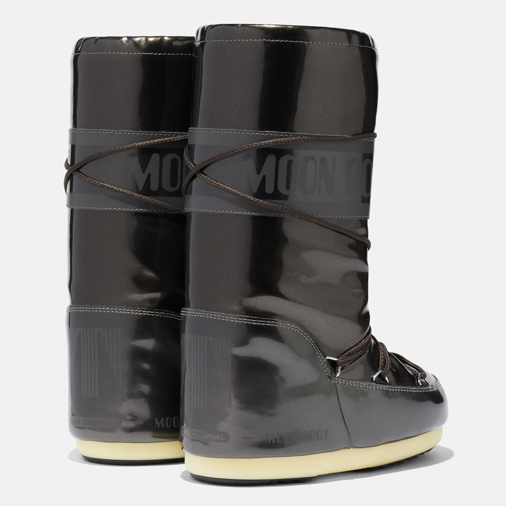Stivali da Neve Junior MOON BOOT Icon in Vinile Colore Nero