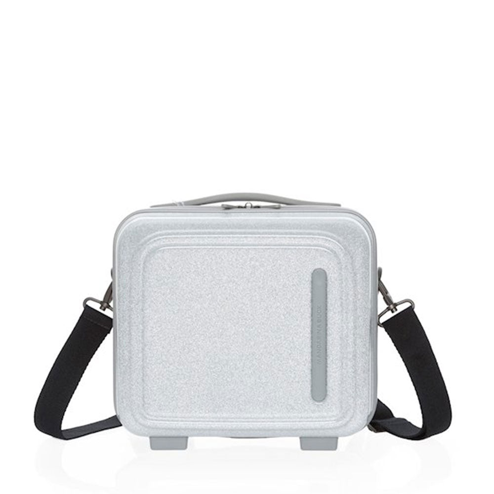 Mandarina Duck Damen Beauty Case Logoduck Line Farbe Glitzer Silber