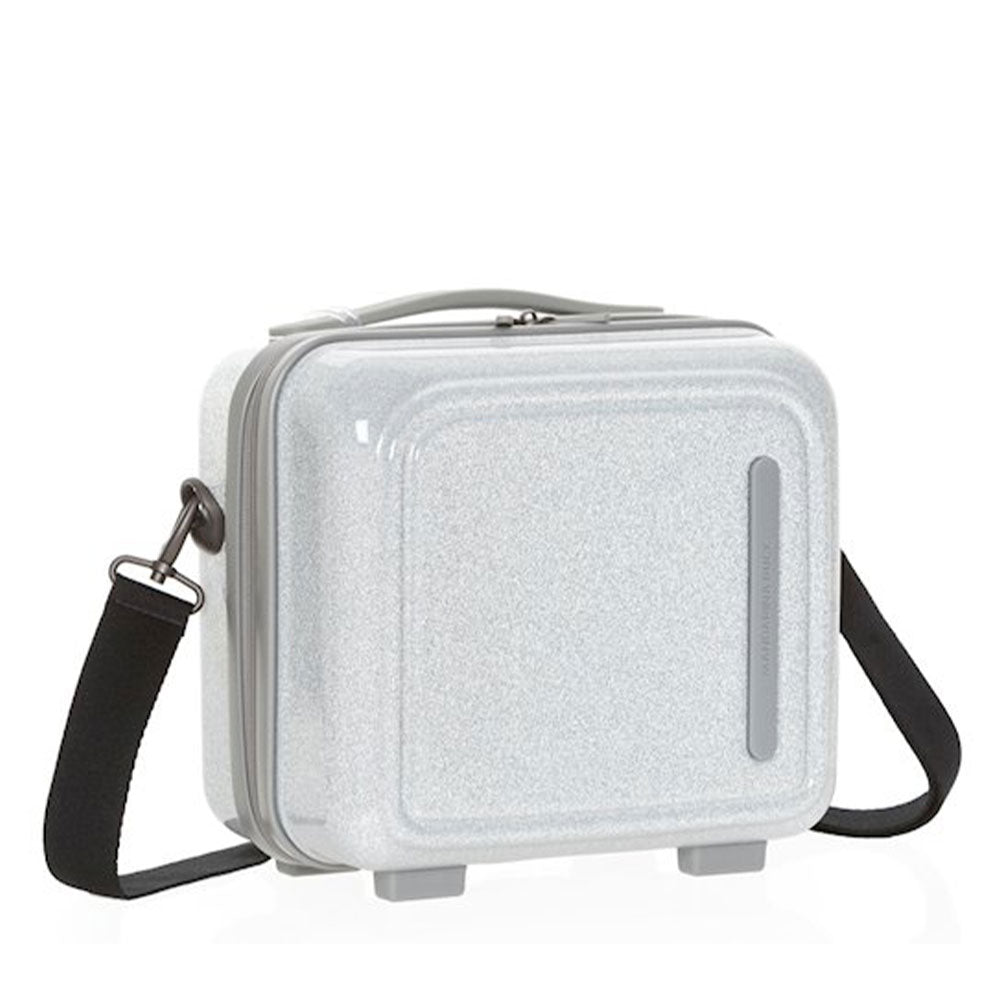 Mandarina Duck Damen Beauty Case Logoduck Line Farbe Glitzer Silber