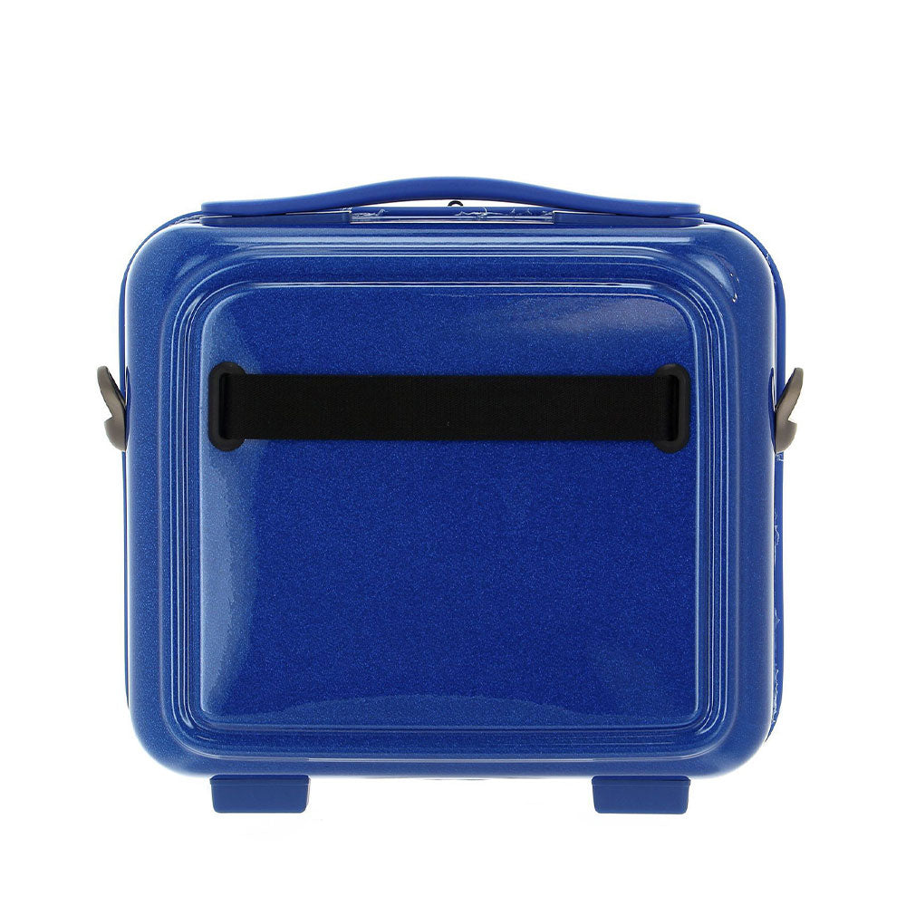 Mandarina Duck Damen Beauty Case Logoduck Line Farbe Glitzer Blau