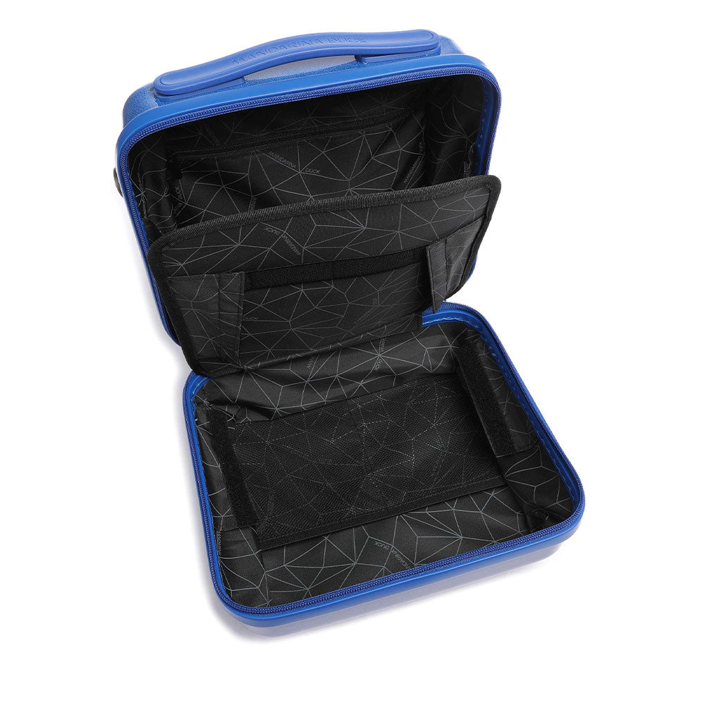 Mandarina Duck Damen Beauty Case Logoduck Line Farbe Glitzer Blau