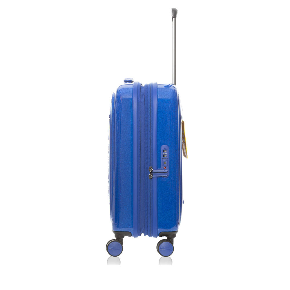 Trolley Cabina Rigido Espandibile Mandarina Duck 4 Ruote Colore Glitter Blue