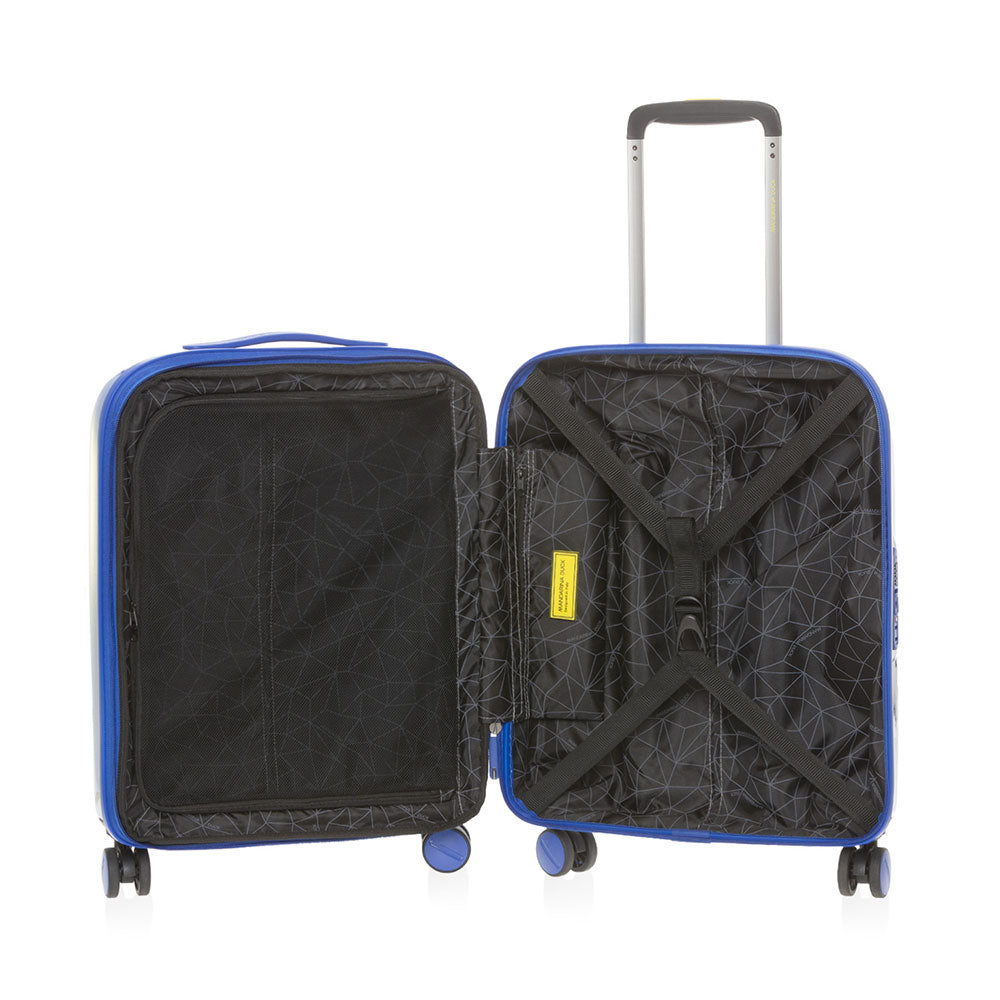 Trolley Cabina Rigido Espandibile Mandarina Duck 4 Ruote Colore Glitter Blue