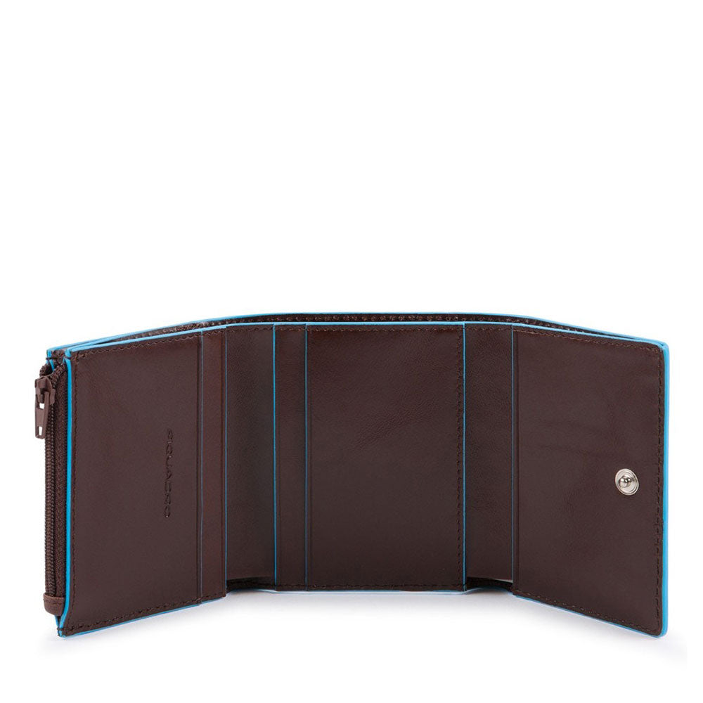 Portafoglio Piccolo Donna PIQUADRO In Pelle Mogano Linea Blue Square - PD5214B2R