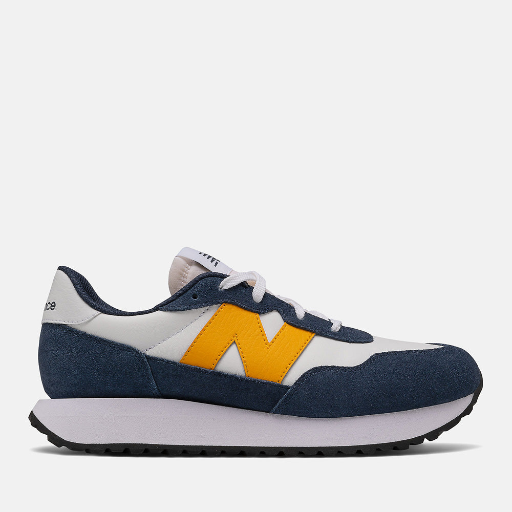 Scarpe Junior NEW BALANCE Sneakers 237 in Pelle colore Navy con Kumquat