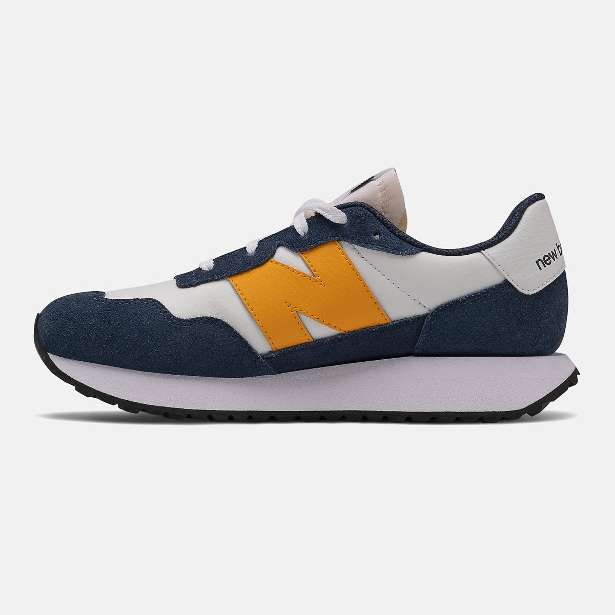 Scarpe Junior NEW BALANCE Sneakers 237 in Pelle colore Navy con Kumquat
