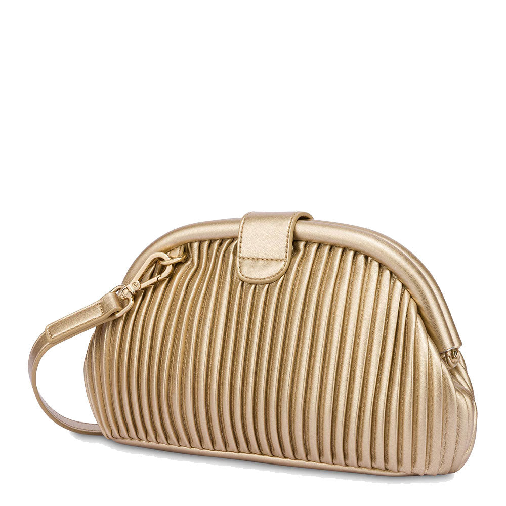 LOVE MOSCHINO PLEATED LINIE
Damen-Clutch mit Schultergurt in Goldfarbe JC4045