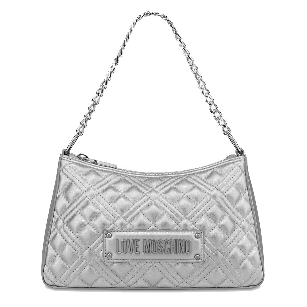 Moschino LOVE Borsa Hobo ECO-FRIENDLY GIANT In Ecopelle Martellata Con Maxi Logo Dorato P537822 Moschino LOVE Borsa Hobo ECO-FRIENDLY GIANT In Ecopelle Martellata Con Maxi Logo Dorato P537822