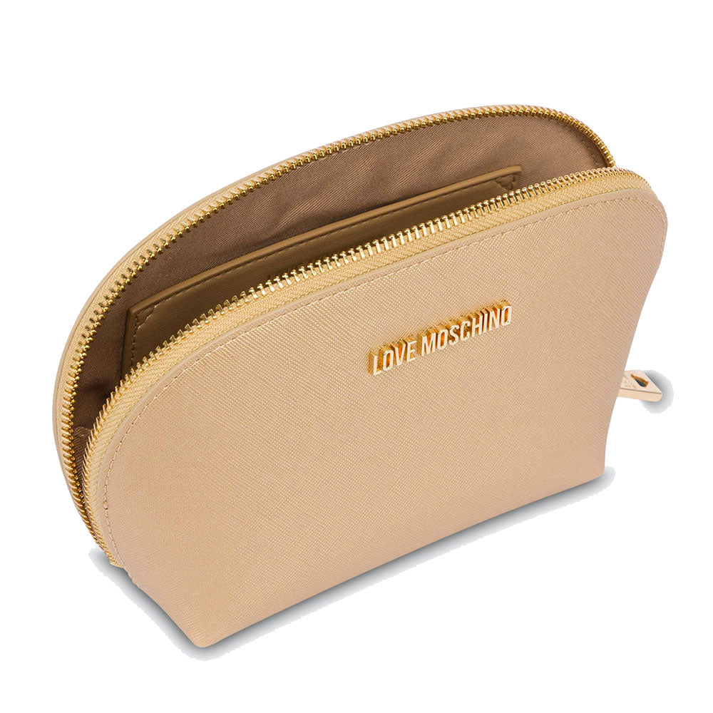 Laminiertes Beauty Case LOVE MOSCHINO Goldfarbene Geschenkkapsellinie