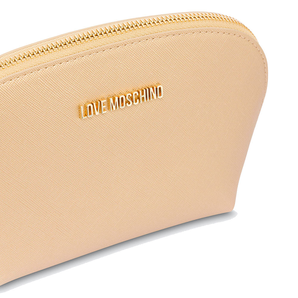 Laminiertes Beauty Case LOVE MOSCHINO Goldfarbene Geschenkkapsellinie