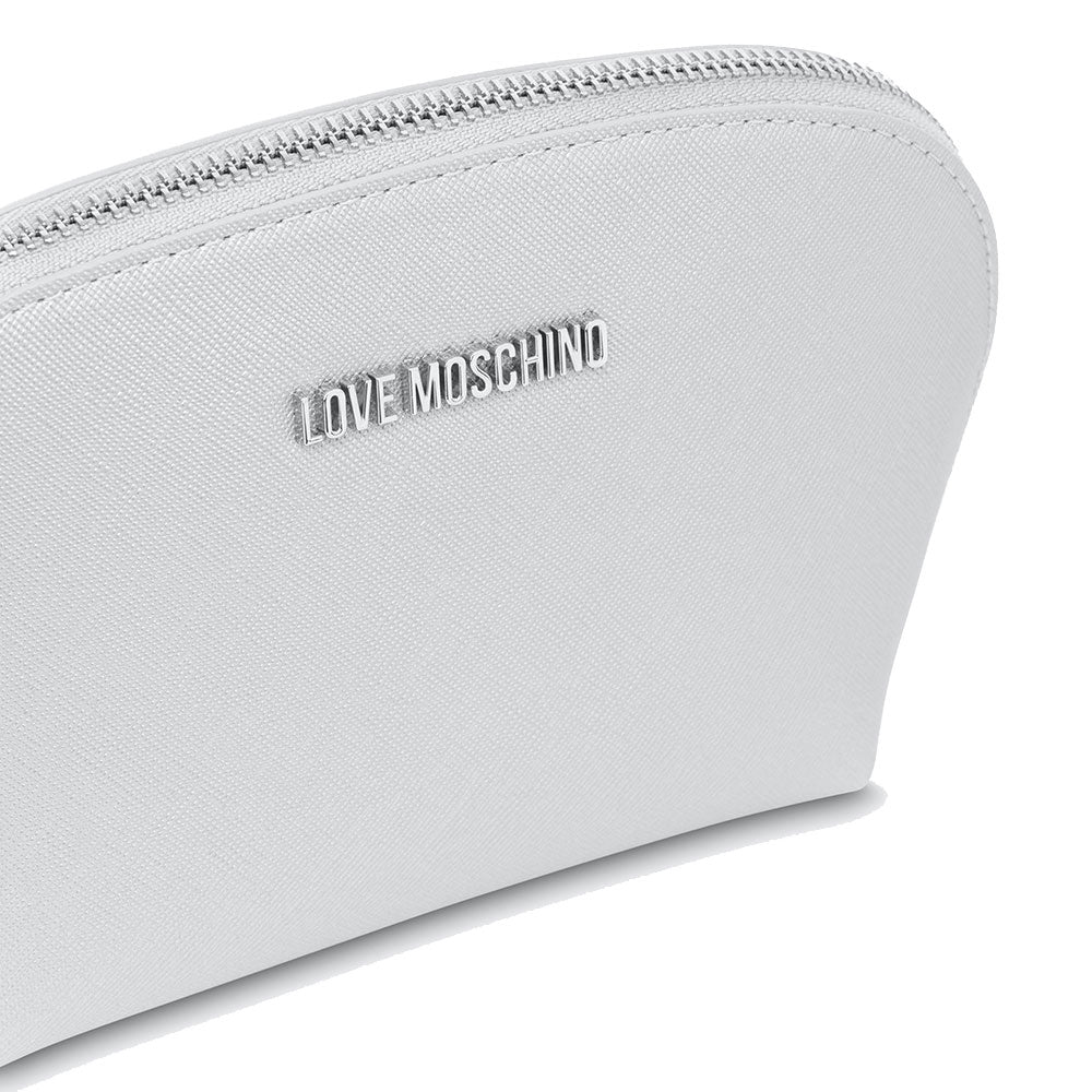 Laminiertes Beauty Case LOVE MOSCHINO Gift Capsule-Linie in Silber