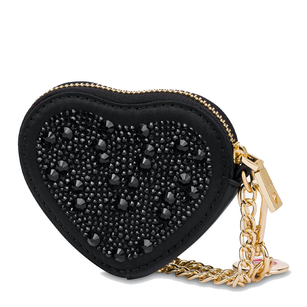 Portamonete con Strass LOVE MOSCHINO linea Gift Capsule colore Nero