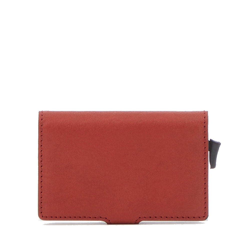 Portacarte PIQUADRO in Pelle e Alluminio con RFID in Pelle Colore Rosso Sangria Linea Black Square - PP5649B3R